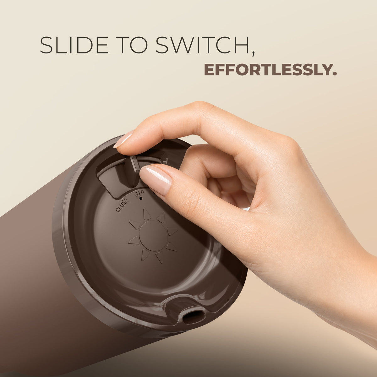 Slide to switch lid feature